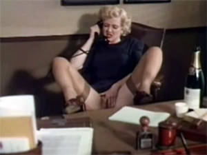 Hairy Aunt - Aunt Peg rubbing her hairy pussy while talking on phone