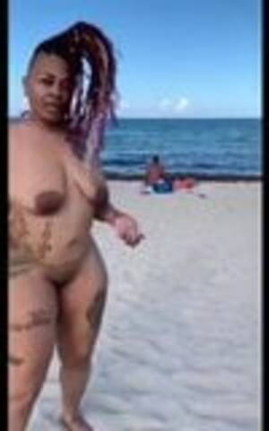 big booty black naked beach - Big Booty Ebony Chick Walking Naked On The Beach | xHamster