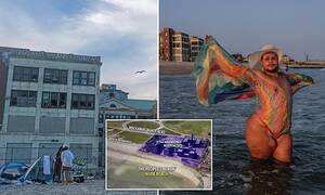 nasty naked beach babes - NYC set to destroy sunbathing spot considered sanctuary for gay NYers to  build a public park | Daily Mail Online