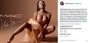 Naked Nicki Minaj Porn - Nicki Minaj goes nude for MAC with new lipstick duo