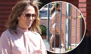 jennifer lopez upskirt pussy - Jennifer Lopez exposes a lot of leg as she is hit by sudden gust of wind on  her way to a meeting | Daily Mail Online