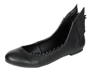 Jeans Ballet Flats Porn - Winged Ballet Flat Faux Leather Womens Shoes Slip on Wing Misbehave Mazie 1  | Jeans Warehouse