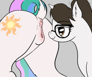 mlp lesbian licking - Xbooru - 2014 2girls anus ass brown eyes brown hair clitoris colored cutie  mark duo equine eyelashes eyewear female friendship is magic fur glasses  hair horn lesbian licking mammal my little pony