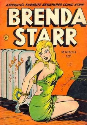 Brenda Starr Comic Strip Porn - Cover art by unattributed artist for Brenda Starr Comics March