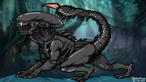 Deviantart Alien Porn - I drew Alien since it's coming out soon! : r/deadbydaylight