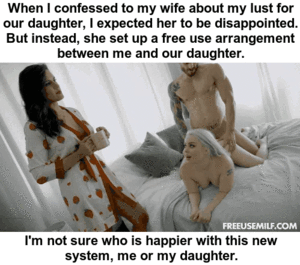 Husband Wife Porn Captions - Wife sets up freeuse for her husband - Porn With Text