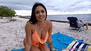 latina shaved pussy on the beach - My hot latina stepsister pulls up her skirt & lets me slide inside her on  public beach! - XNXX.COM