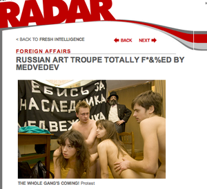 art pussy riot pregnant porn - How Pussy Riot Troupe â€œVoinaâ€ Got The eXile Censored in 2008: The Lost  Story - By Mark Ames - The eXiled