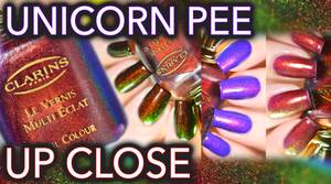 nail polish - Clarins 230 UNICORN PEE nail porn up close ;)