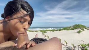 ebony beach suck - Ebony suck dick in public beach
