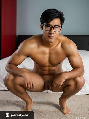 Asian Glasses Teen - Big Asian Teen Athlete in Bedroom with Glasses Eating and Smiling while  Wearing Blue Shades and Hexagonal Face Shape and Feathered Eyebrows |  Pornify â€“ Free PremiumÂ® AI Porn