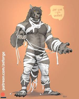 Mummy Furry Porn - Halloween mummy werewolf