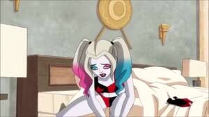 harley quinn toon blowjob - Lovely cartoon hottie Poison Ivy sharing a bed with sexy Harley Quinn