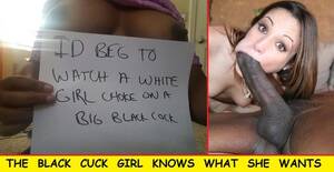 Black White Porn Captions - Black Cuck Girl\