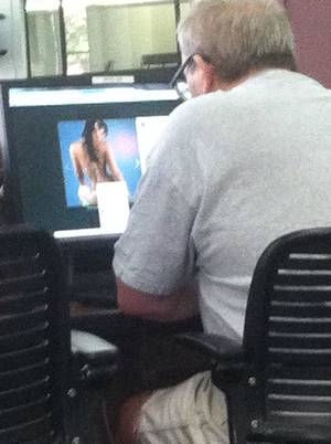 Guys Watching Porn - Rachel K.S. @Karina_115 In the library and this old white guys on a porn
