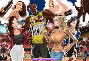 celebrity interracial cartoons - Comic porn with realistically drawn celebrities