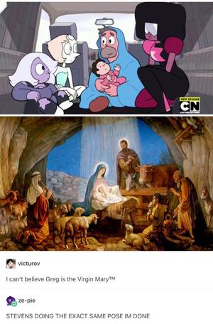 Greg Universe Bara Porn - It's holy Greg, baby Steven, and the 3 wise gems xD