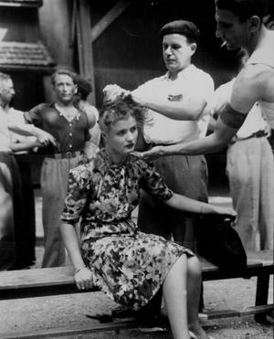 Nazi French Porn - A Nazi â€œcollaboratorâ€ - a French woman having her head shaved following  liberation, as punishment for an on-going sexual relatio
