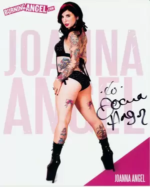 Black Tattoos Porn - Porn Star JOANNA ANGEL Signed Sexy Black Lingerie Nice Butt Tattoos Promo  Photo | eBay