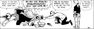 Calvin And Hobbes Rosalyn Porn - I've noticed a surprising lack of calvinball strips lately so here's one of  my all time favorite arcs. Rosalyn playing Calvinball! : r/calvinandhobbes