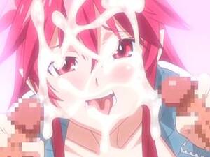 hentai facial cumshot - Redhead coed sucks bigcock and gets facial cum in hentai sex | AREA51.PORN