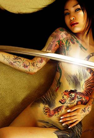 Japanese Female Warrior Porn - Japanese tattoo
