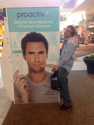 Adam Levine Gay Porn - PsBattle: Friend of mine enjoying a proactiv standee : r/photoshopbattles