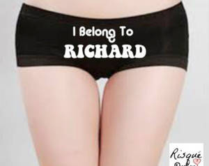 bdsm collars panties clothes pins - Custom Panties, I Belong To, BDSM Clothing, Erotic Knickers, Mature Panties,