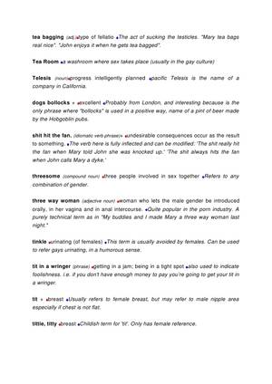 black sex phrases - 33. tea ...