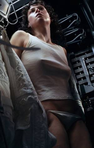 Alien 1979 Xenomorph Costume Porn - Sigourney Weaver as Sgt.Ripley hiding from the Alien in that original movie  in 1979