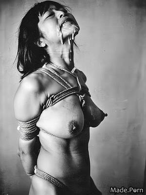 msn vintage porn - Porn image of japanese vintage skinny black hair bondage exhausted nude  created by AI