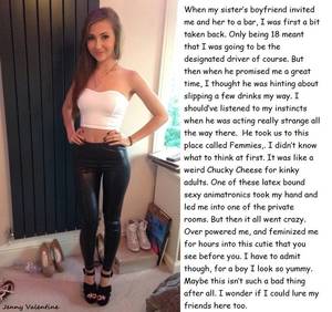 Jenny Valentine Porn - I'm Jenny Valentine, I've been making captions and short stories about TG  fiction, and force feminization themes for almost 10 years now!