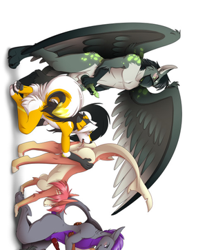 bird orgy - liftyourtail: Rarakie's Conga Orgy~ Porn Photo Pics