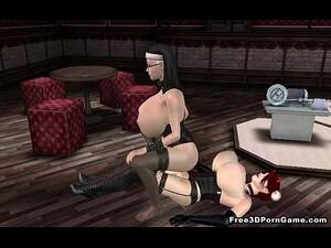 cartoon lesbians using dildos - Two busty 3D cartoon lesbians having fun with a dildo - XVIDEOS.COM