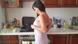 kitchen is the place - Incest fun of the brunette MILF and son takes place in the kitchen | AREA51. PORN