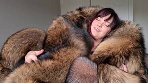fur coat porn web cam - Teasing in Fur Coat 03