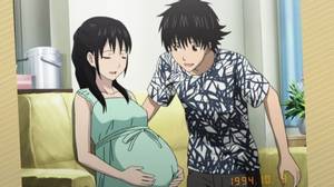 Anime Pregnant Teacher Porn - Pregnant anime with husband and not yet born baby