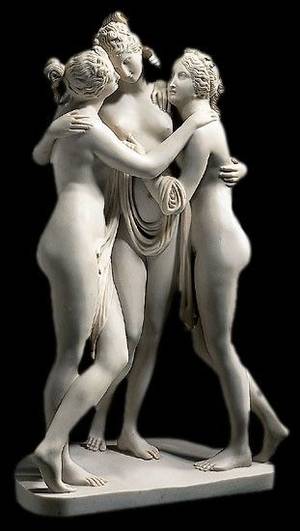 Naked Egyptian Sex Statues - Three Graces Sculpture by Antonio Canova