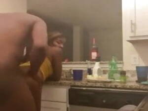 ebony shemale kitchen - hot ebony tgirl fucks in da kitchen | xHamster