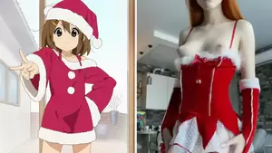 cartoon christmas naked - Christmas outfit of yui hirasawa kyoto animation nude porn picture |  Nudeporn.org