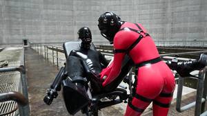 latex lesbian fisting - Lesbian Milfs In Latex Indulge In Wild Fist Fucking Action Video at Porn Lib