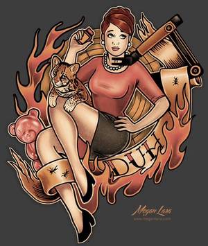 Archer Cheryl Choke Porn - Buy the Archer Cheryl t-shirt that features Malory's secretary Cheryl Tunt  along with her pet ocelot Babou.