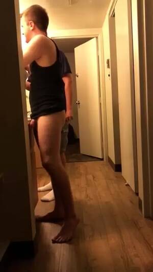 in front of roommate - Casually Naked in Front of Straight Roommate watch online