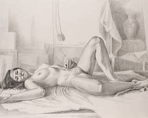 drawings of nudes - Female Nude Drawing, Lying Naked, Woman Art, Woman Nude, Woman Drawing,