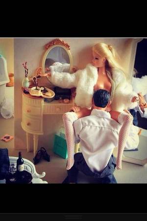 Naughty Barbie Doll Porn - 'What Barbie ACTUALLY saw.' Ken and Bab's friend Tammy messing about in  Barbies bedroom (of all places!) Barbie came home early from her burlesque  classes.