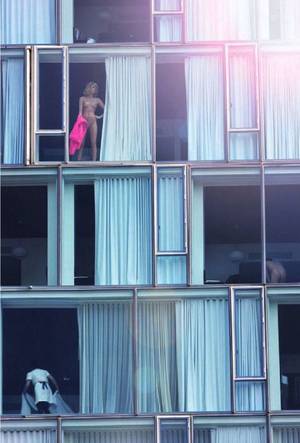 naked in window voyeur - Hotel Voyeur moment in window
