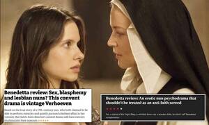 Forced Lesbian Punishment Porn - Raunchy lesbian nun thriller featuring a Jesus sex toy and based on a true  story is hit by backlash | Daily Mail Online