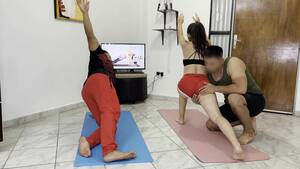 Groping Yoga Instructor Porn - I do Yoga with my Boyfriend and the Pervert Trainer watch online