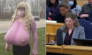 natural boob lineup - Teacher with prosthetic Z-cup breast FINALLY put on leave | Daily Mail  Online