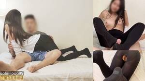 black tights - Girlfriend Likes to Wear Thick Black Tights and Cut Small Holes for Footjob  and Sex - Pornhub.com